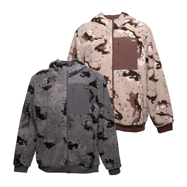 Gothic Serpent Zip-Up Sherpa Jacket