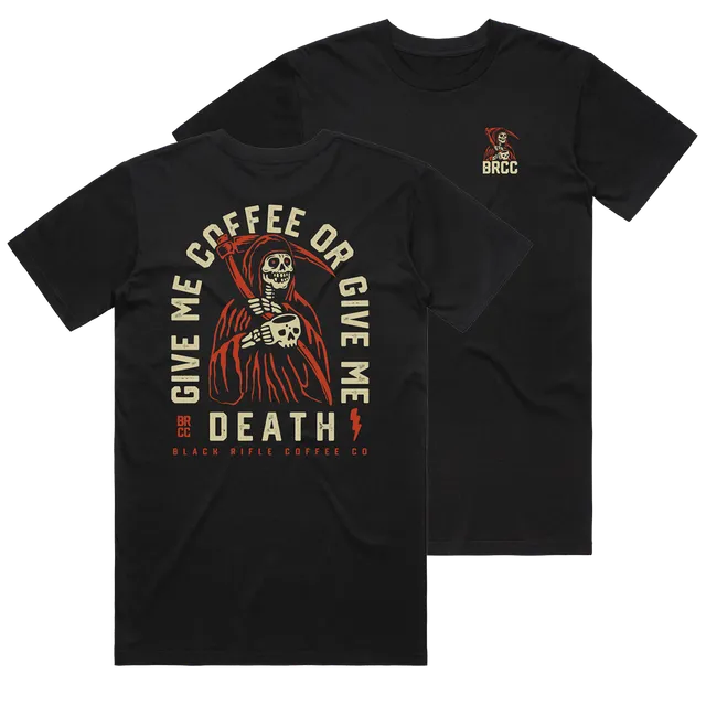 Grim Sipper Give Me Coffee T-Shirt