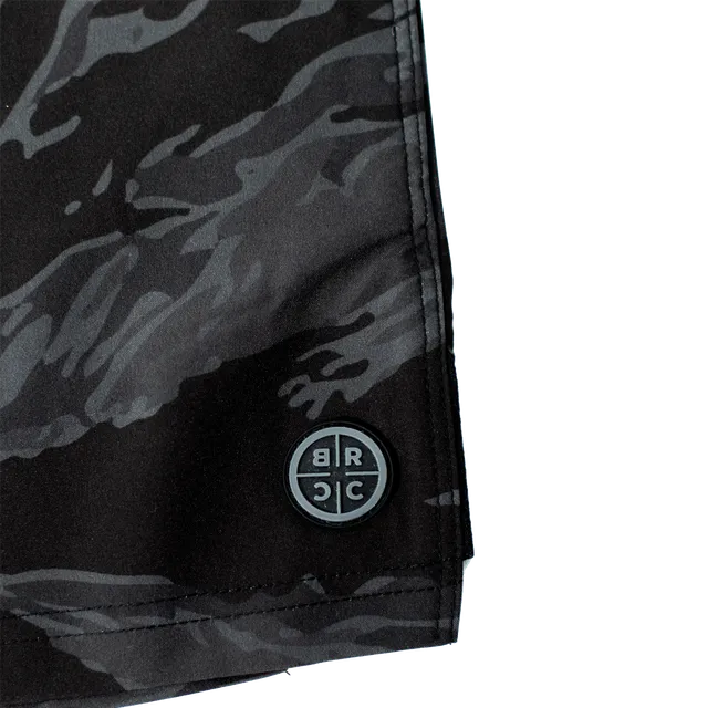 BRCC Performance Shorts, 6" Inseam, Black Tiger Camo 1 BRCC Performance Shorts, 6" Inseam, Black Tiger Camo