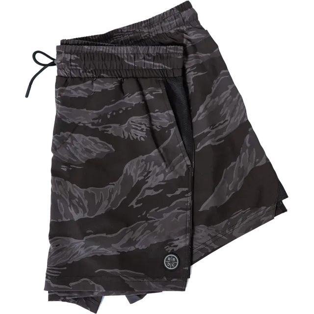 BRCC Performance Shorts, 6" Inseam, Black Tiger Camo 3 BRCC Performance Shorts, 6" Inseam, Black Tiger Camo