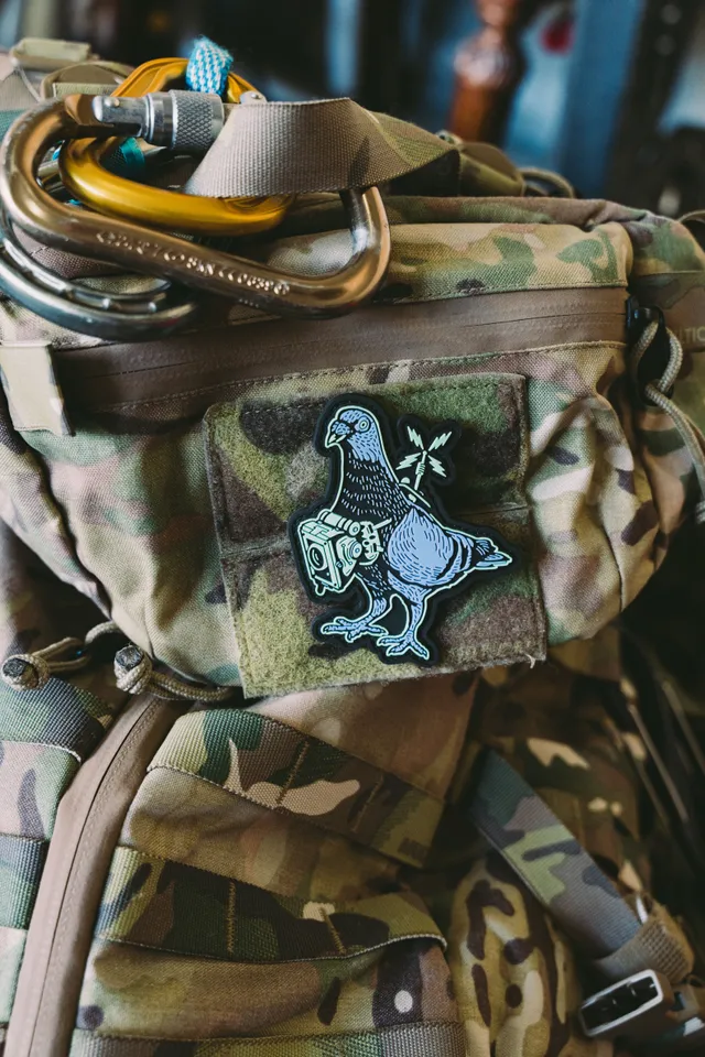 Spy Pigeon Glow in the Dark PVC Patch