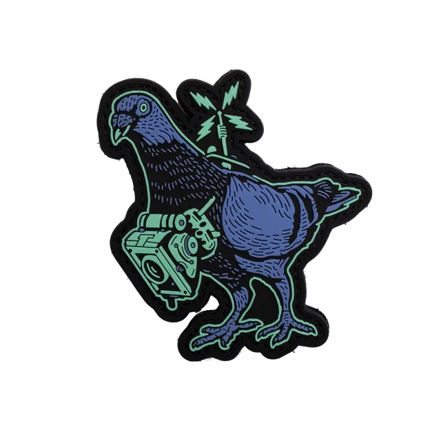 Spy Pigeon Glow in the Dark PVC Patch