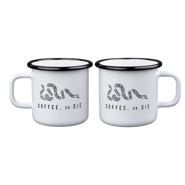 Coffee or Die Enamel Mug