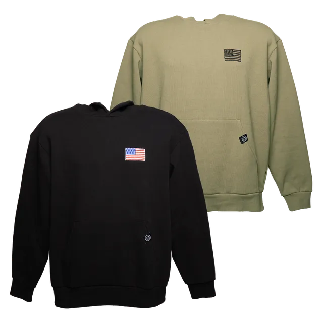 USA Flag Premium Heavyweight Pullover Hoodie